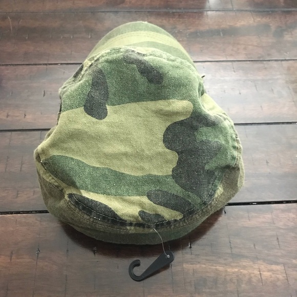 Madden NYC distressed camouflage cadet baseball cap - Picture 4 of 7